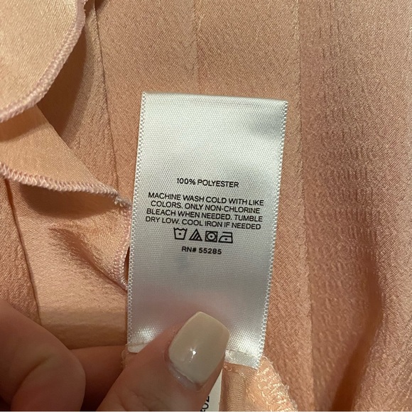 Peach satin portofino blouse from Express - Picture 7 of 8